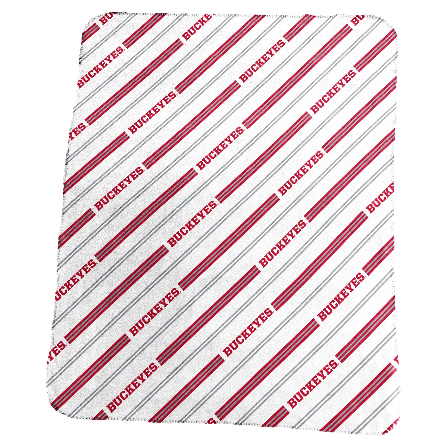 Ohio State Classic Vertical Stripe Fleece Throw