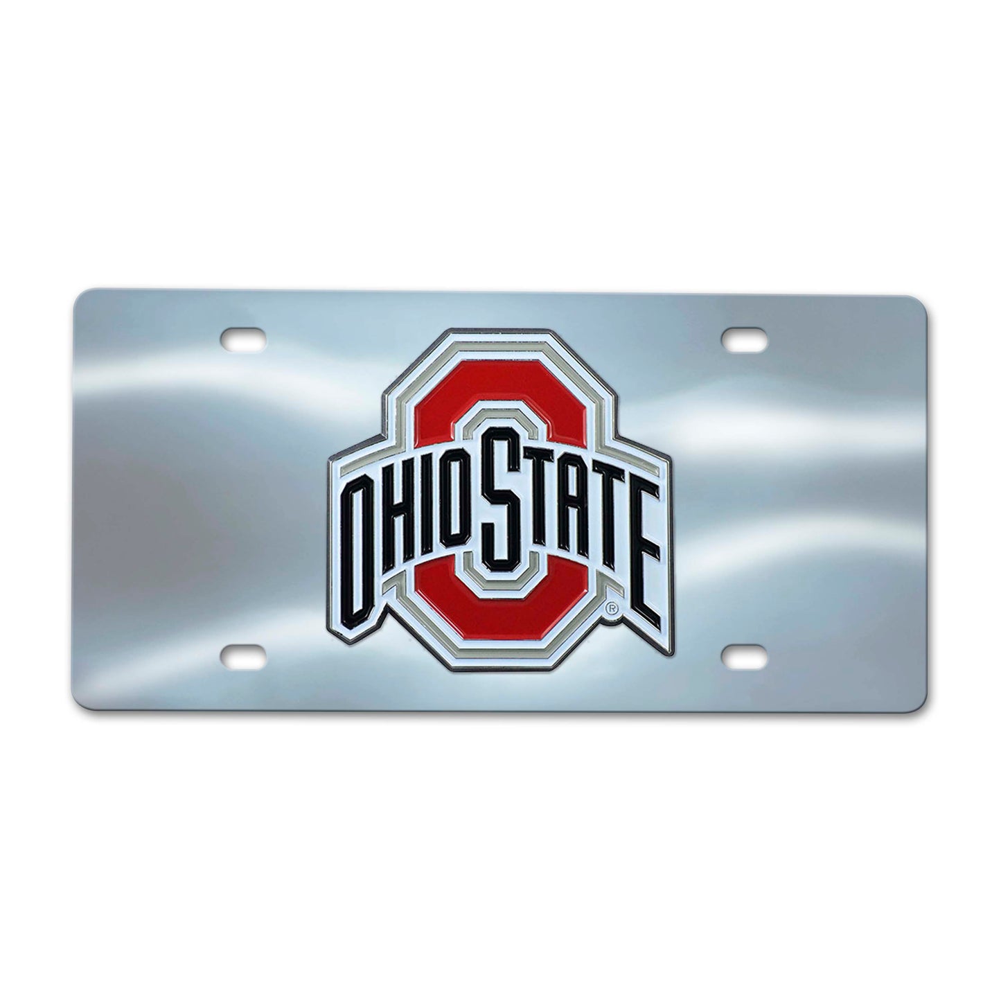 Ohio State University Chrome Diecast License Plate