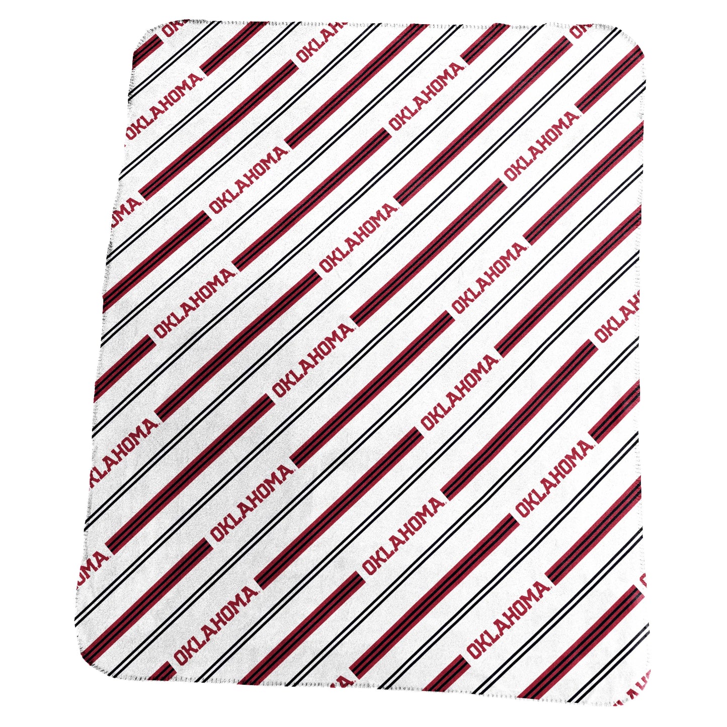 Oklahoma Classic Vertical Stripe Fleece Throw