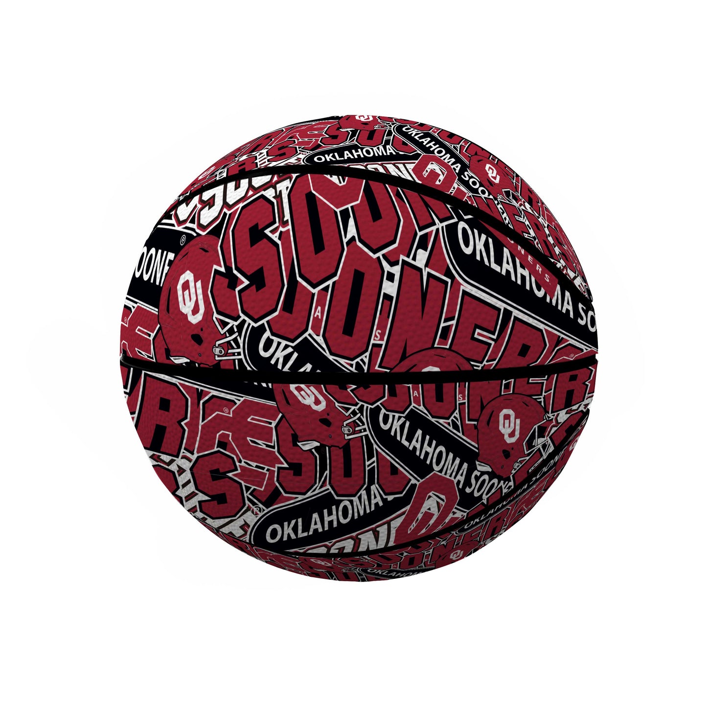 University of Oklahoma Mini Abstract Size Rubber Basketball
