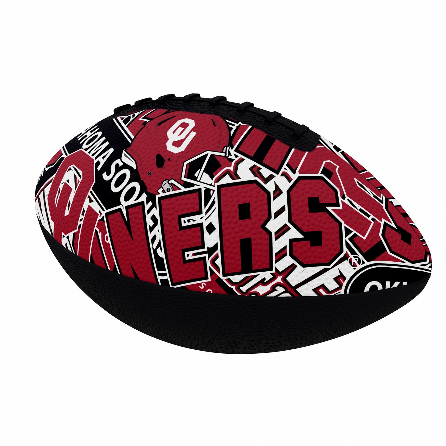 University of Oklahoma Mini Abstract Size Rubber Footballl