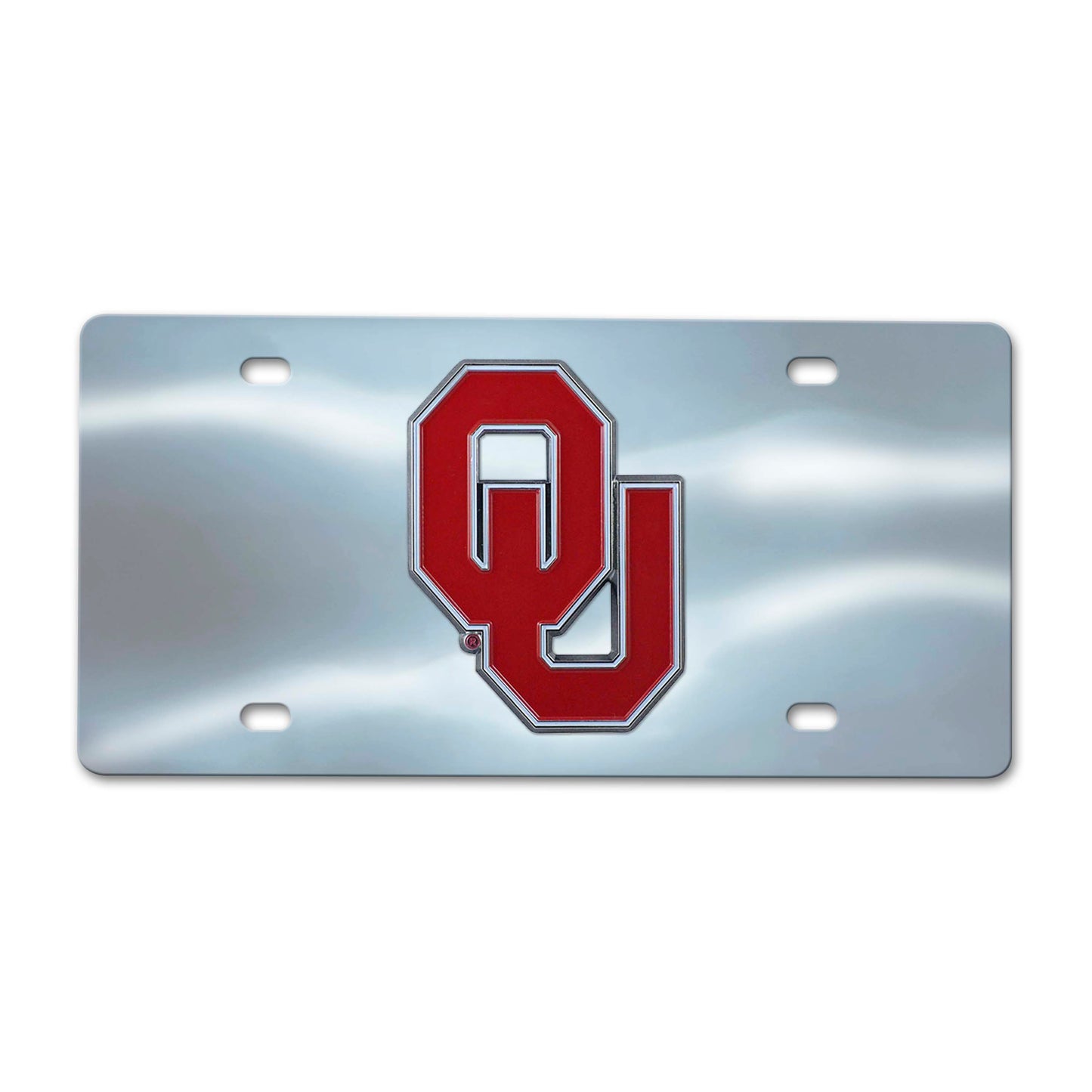 University of Oklahoma Chrome Diecast License Plate