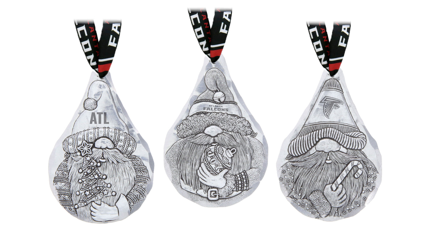NFL Atlanta Falcons 3-Piece Gridiron Gnomes Ornament Set