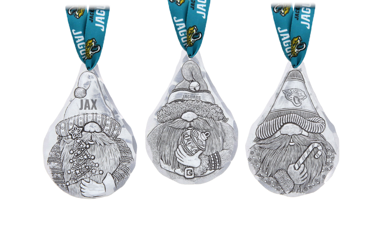 NFL Jacksonville Jaguars 3-Piece Gridiron Gnomes Ornament Set