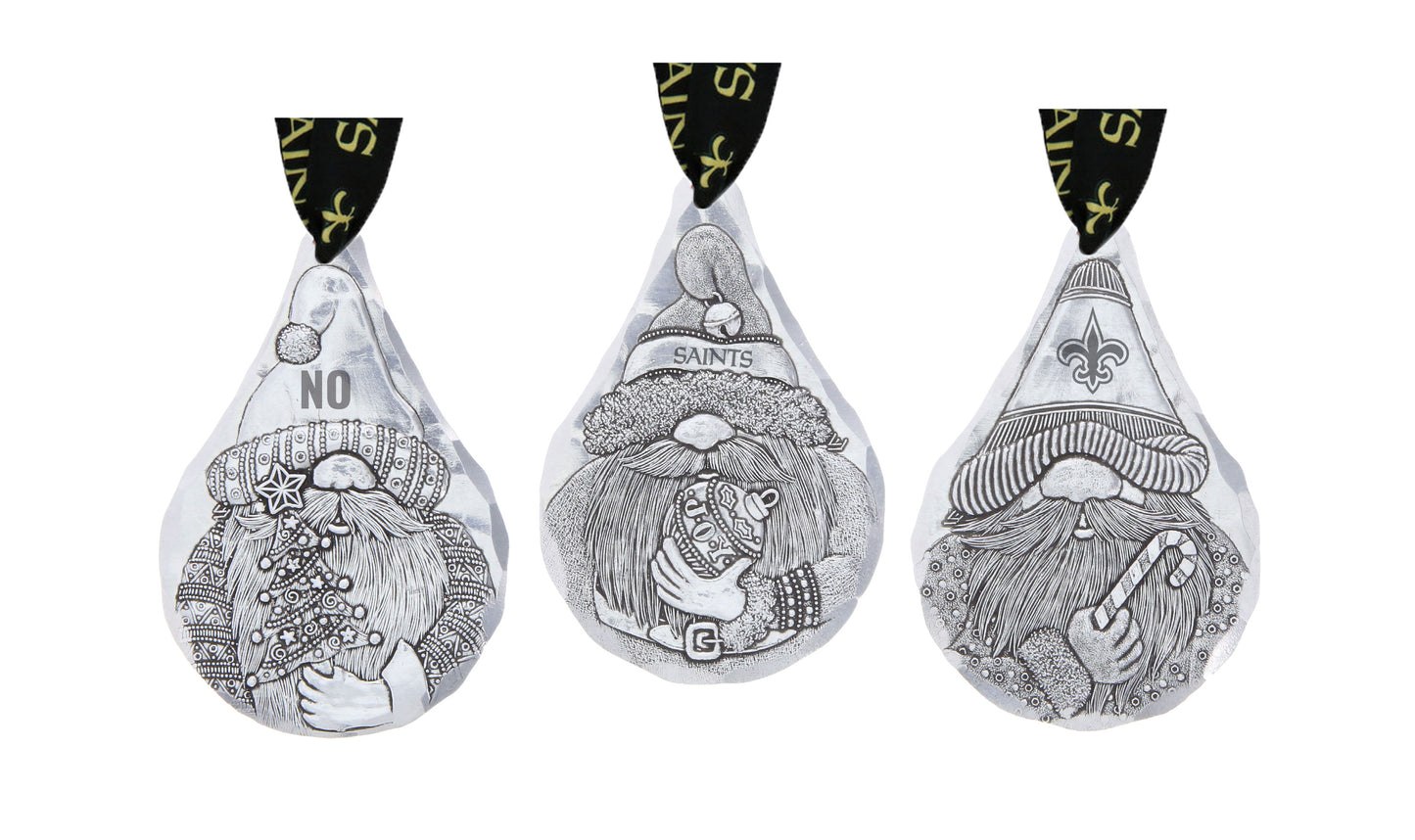 NFL New Orleans Saints 3-Piece Gridiron Gnomes Ornament Set