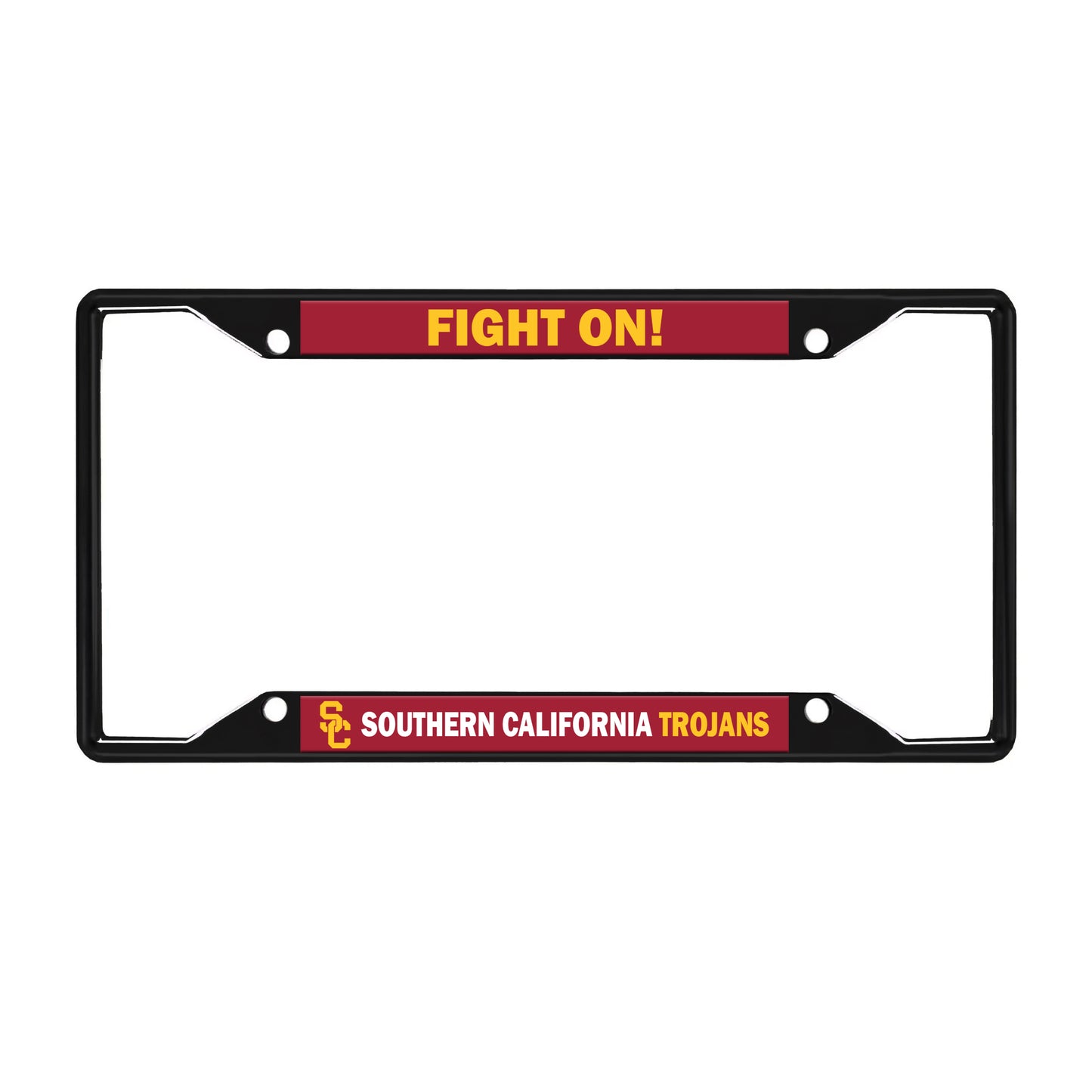 USC License Black Trinity Plate Frame