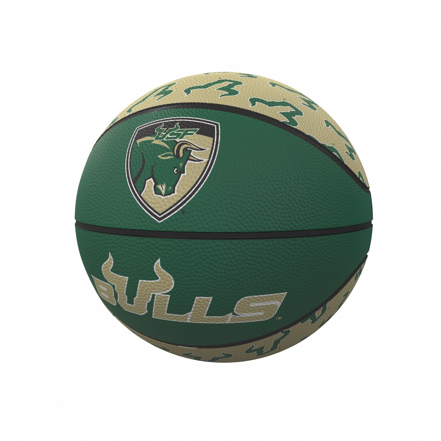 South Florida Repeating Logo Mini-Size Rubber Basketball