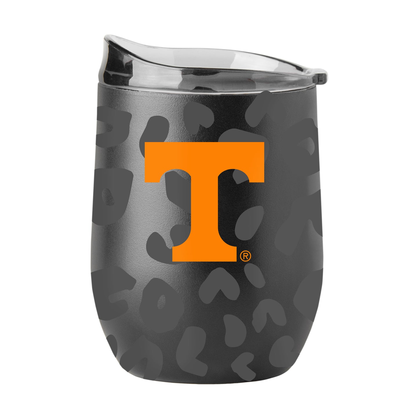 Tennessee Leopard 16oz Black Powdercoat Curved Beverage