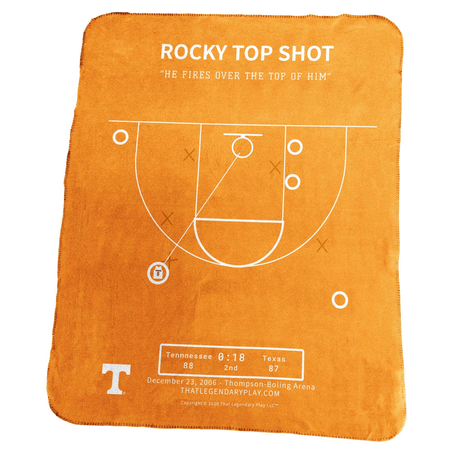 Tennessee Legendary Play Rocky Top Shot Classic Fleece Throw