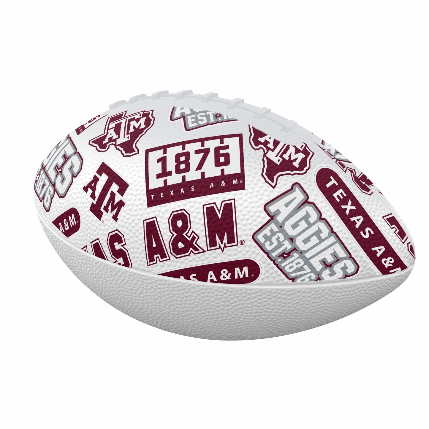 Texas A and M University Mini Abstract Size Rubber Footballl