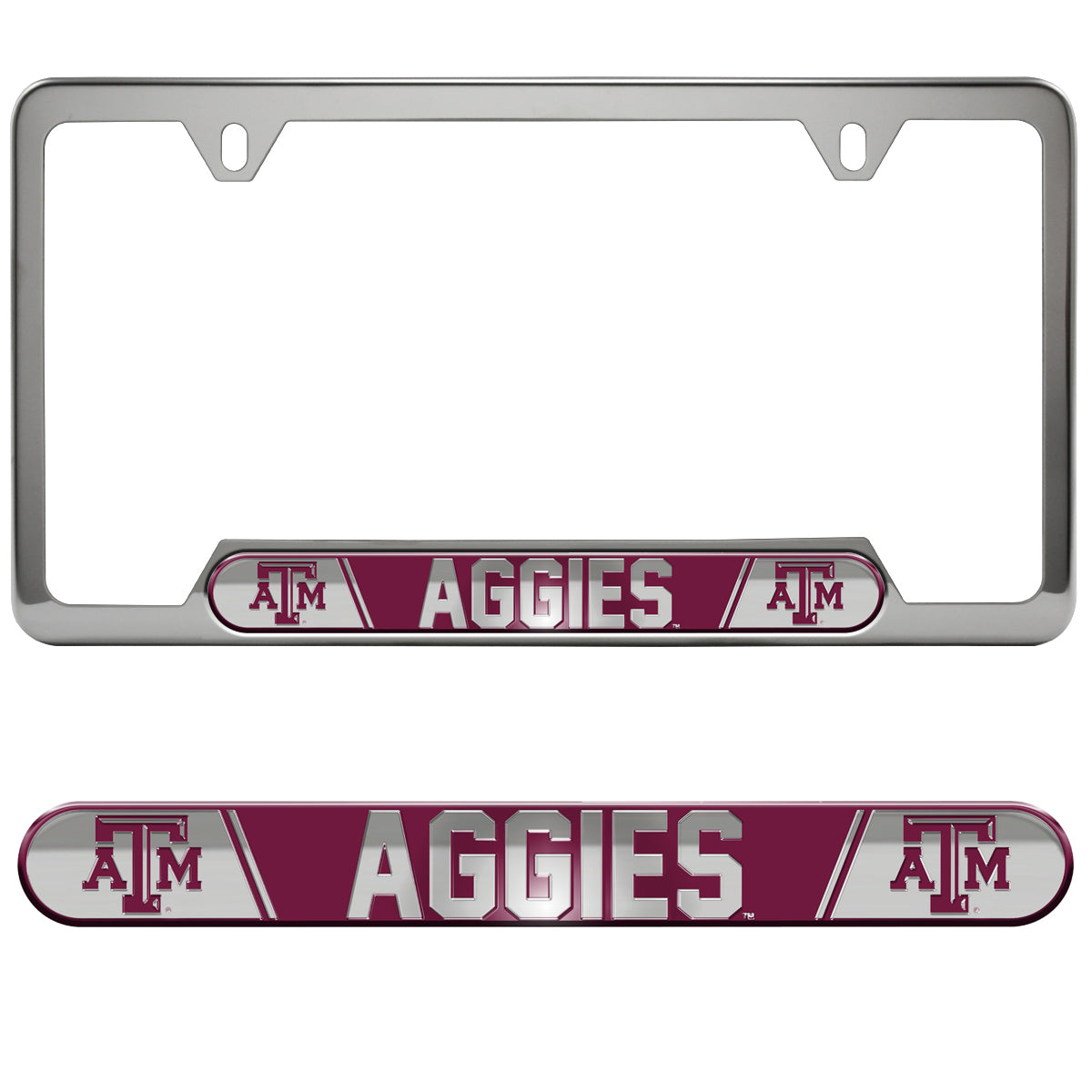 Texas A&M University Embossed License Plate Frame