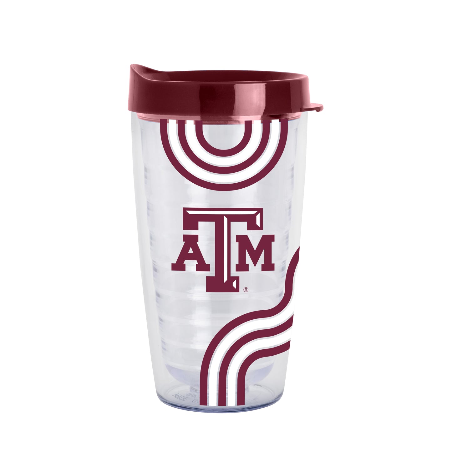 Texas A&M 16oz Waves Dbl Wall Clear Tumbler