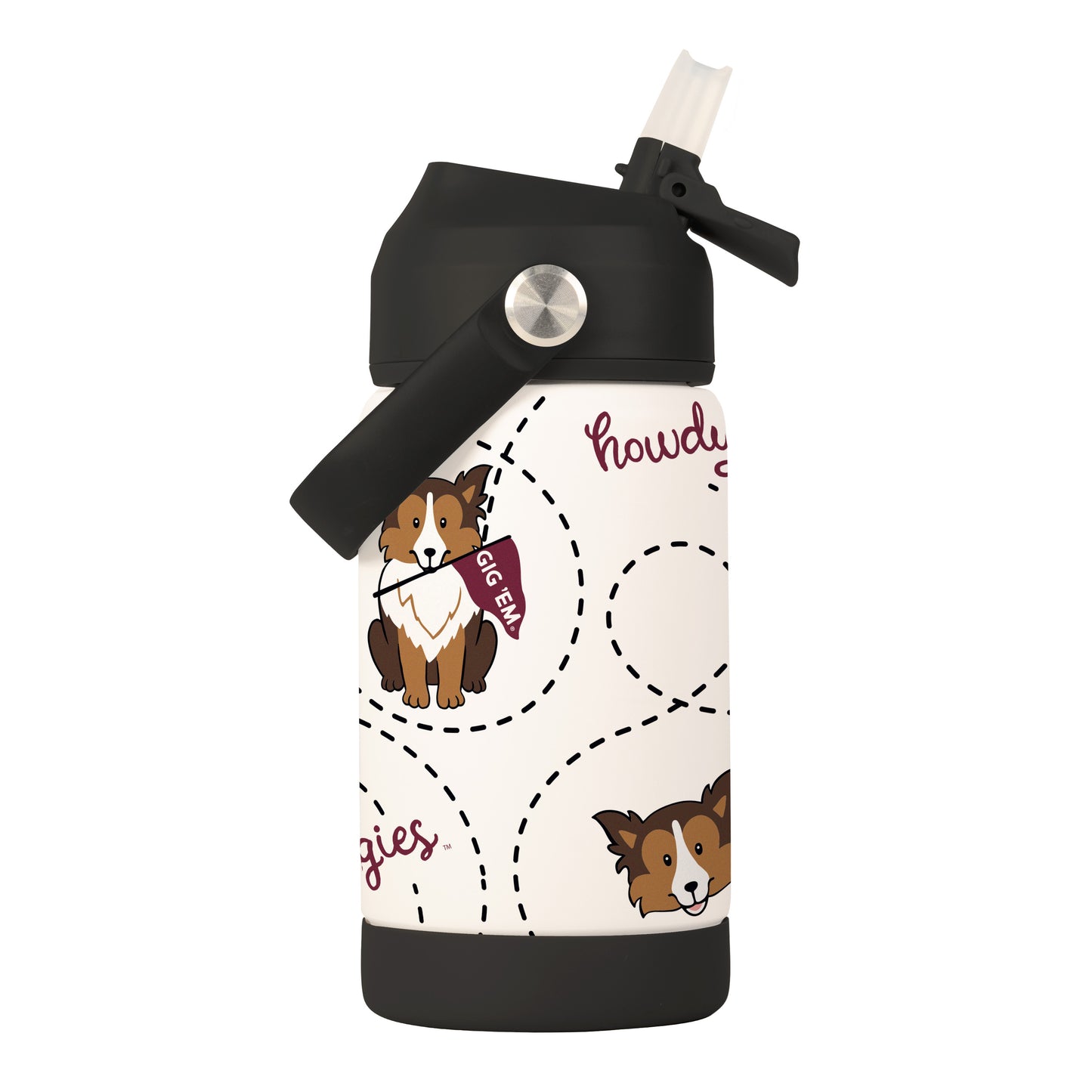 Texas A&M Girly 12oz SS Kids Bottle