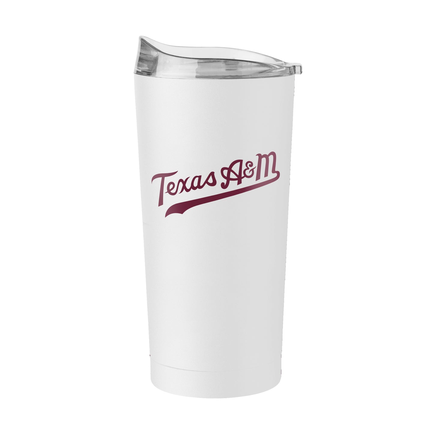Texas A&M 20oz White Script Powder Coat Tumbler