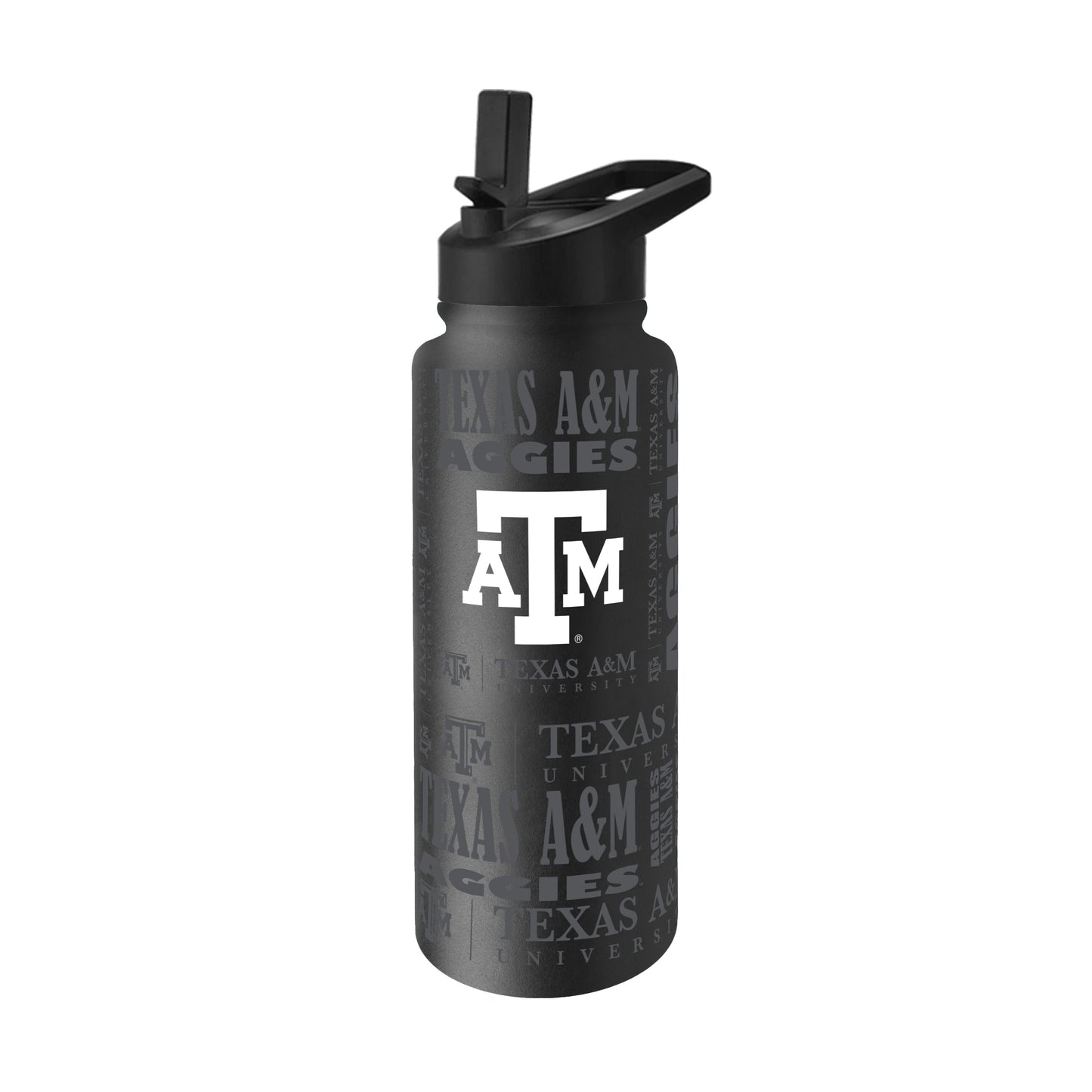 Texas A&M 34oz Black Replay Quencher Bottle