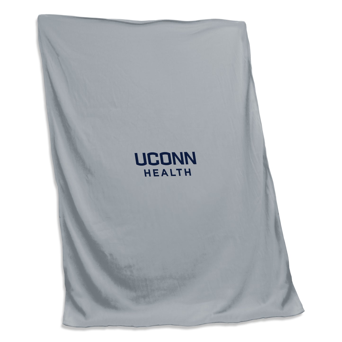 UConn Health Gray Screened Sweatshirt Blanket