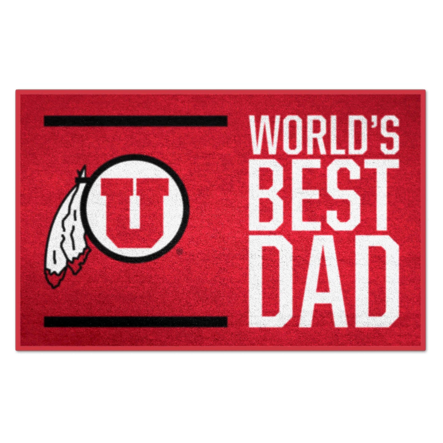 University of Utah Starter Mat - World's Best Dad