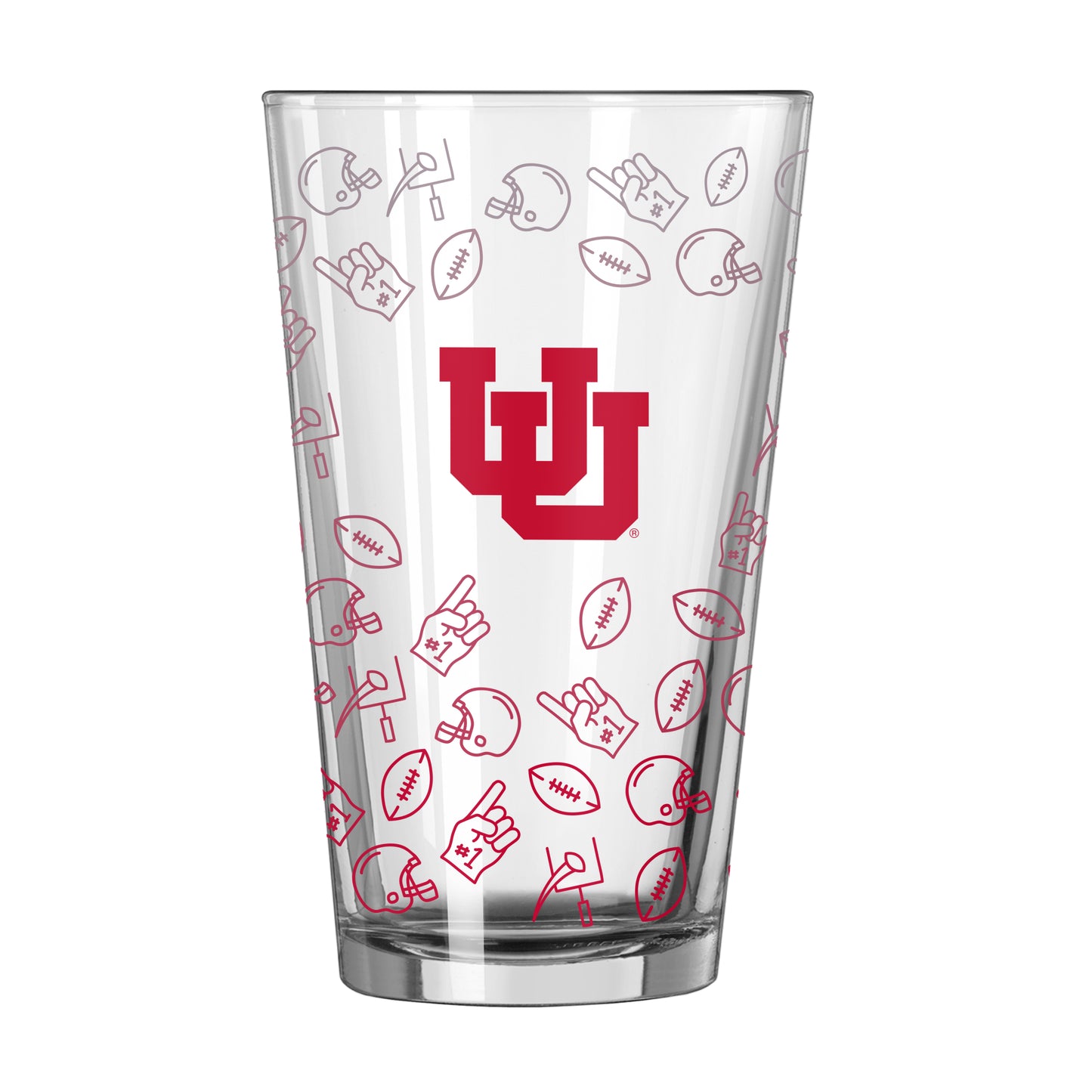 Utah 16oz Ombre Playmaker Pint Glass