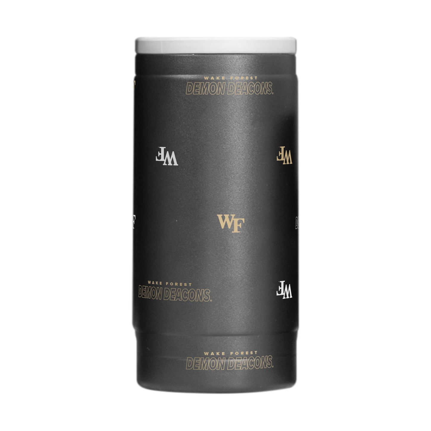 Wake Forest 12oz Step And Repeat Powdercoat SlimCan Coolie