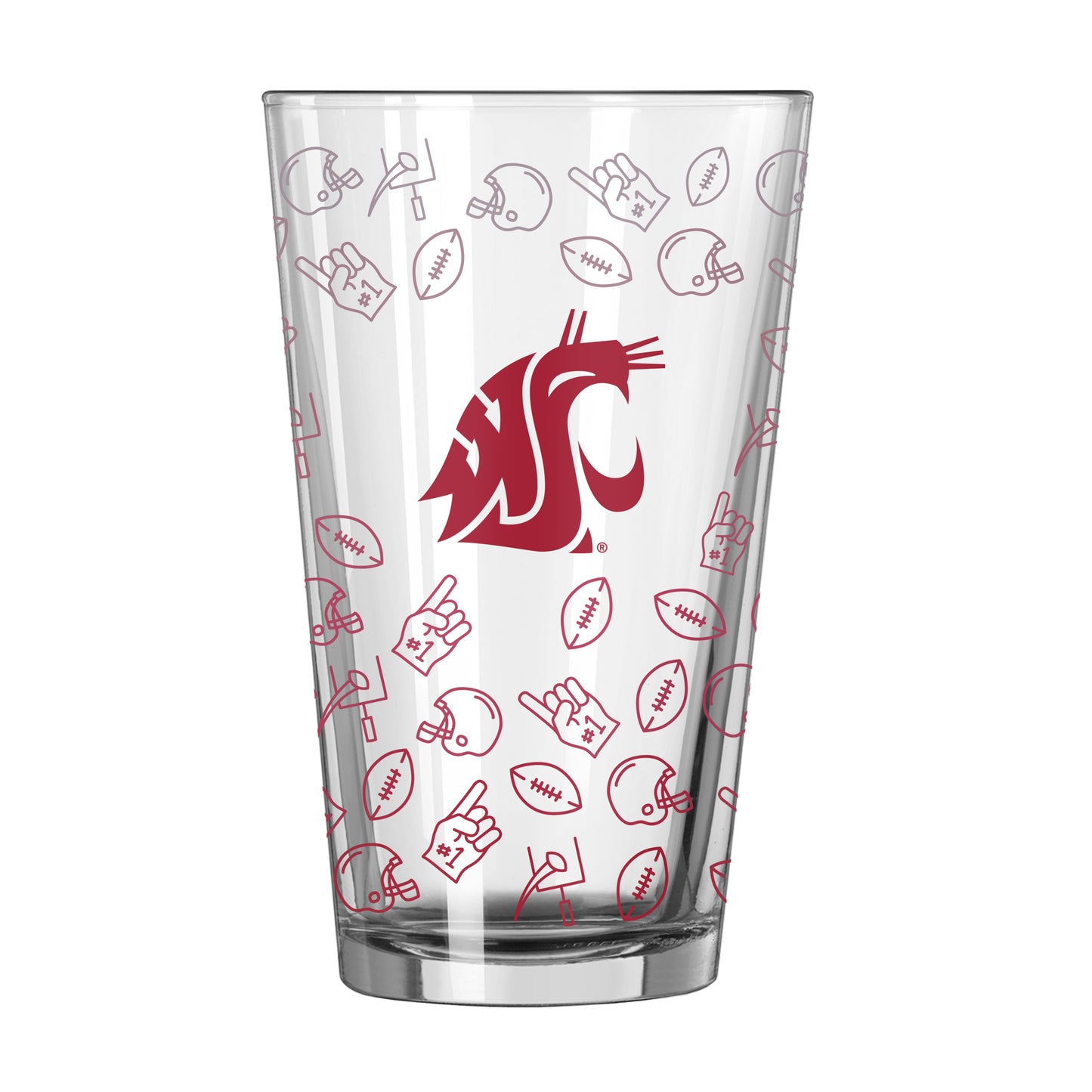 Washington State 16oz Ombre Playmaker Pint Glass