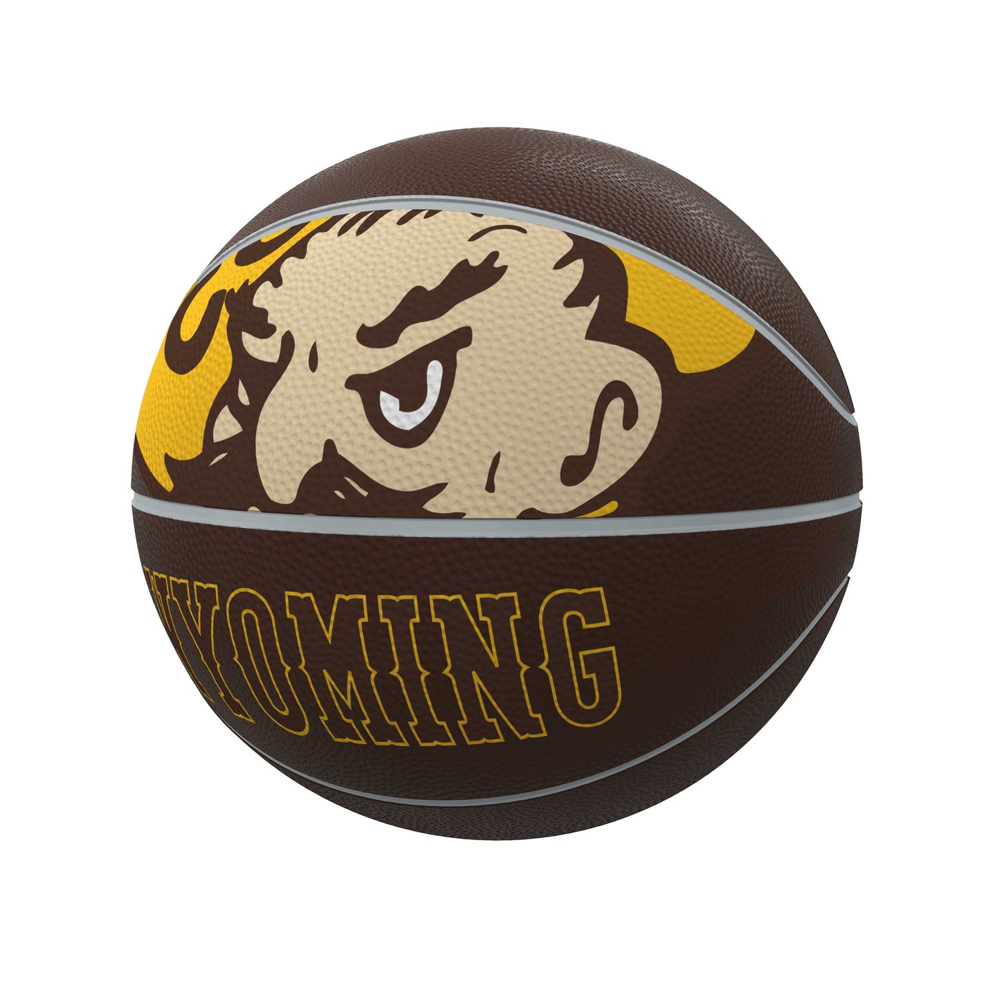Wyoming Pistol Pete Full Size Rubber Basketball