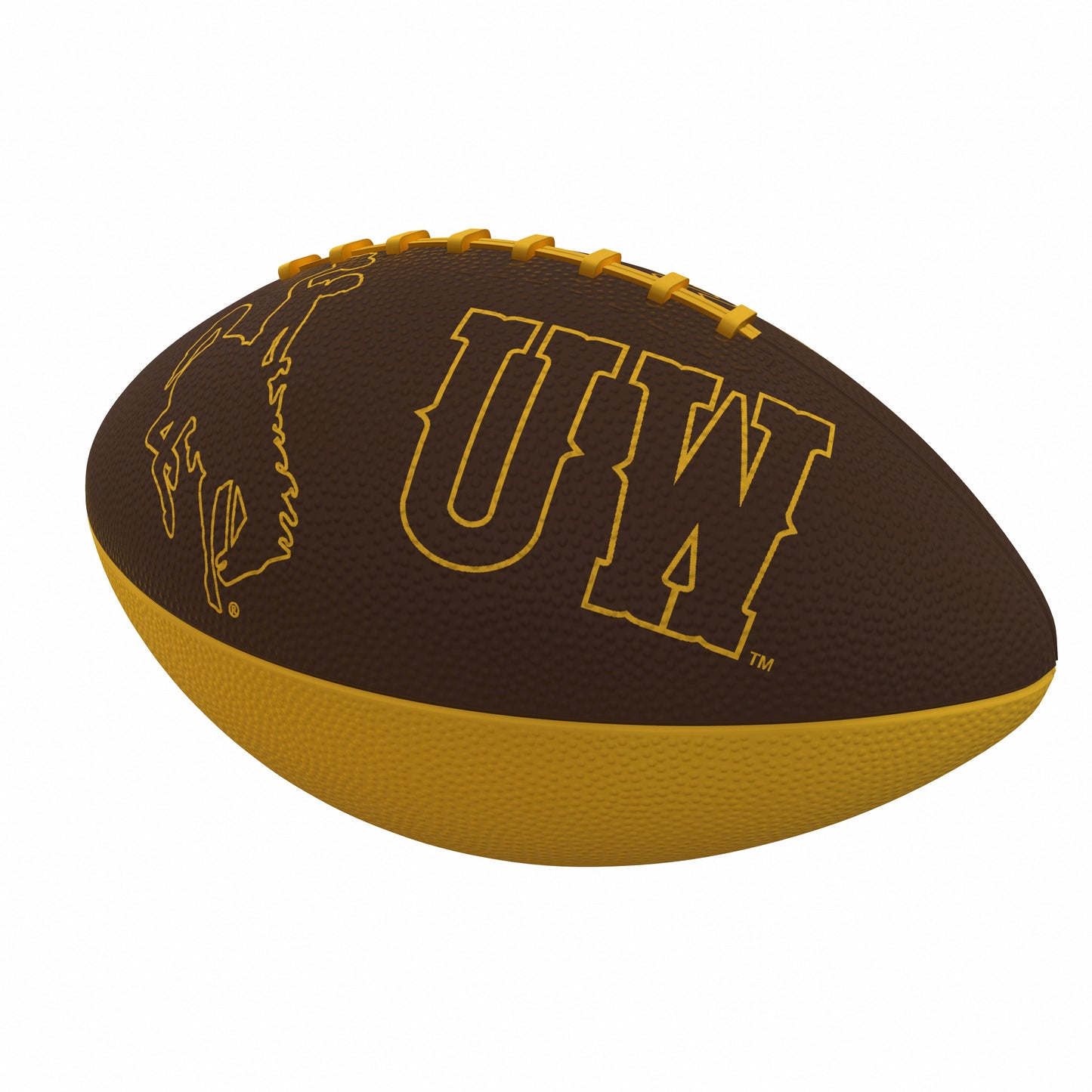 Wyoming Combo Logo Junior-Size Rubber Football