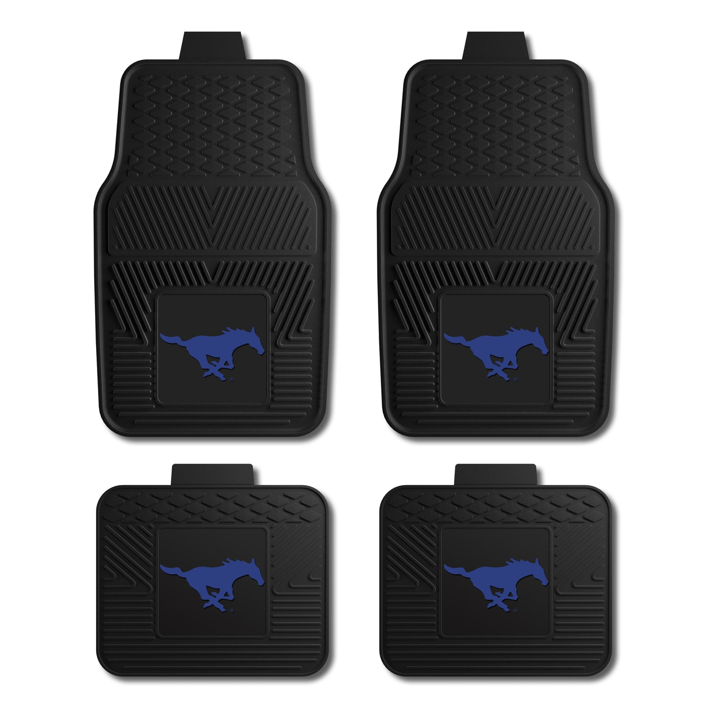 Southern Methodist University 4-pc Vinyl Car Mat Set - Blue