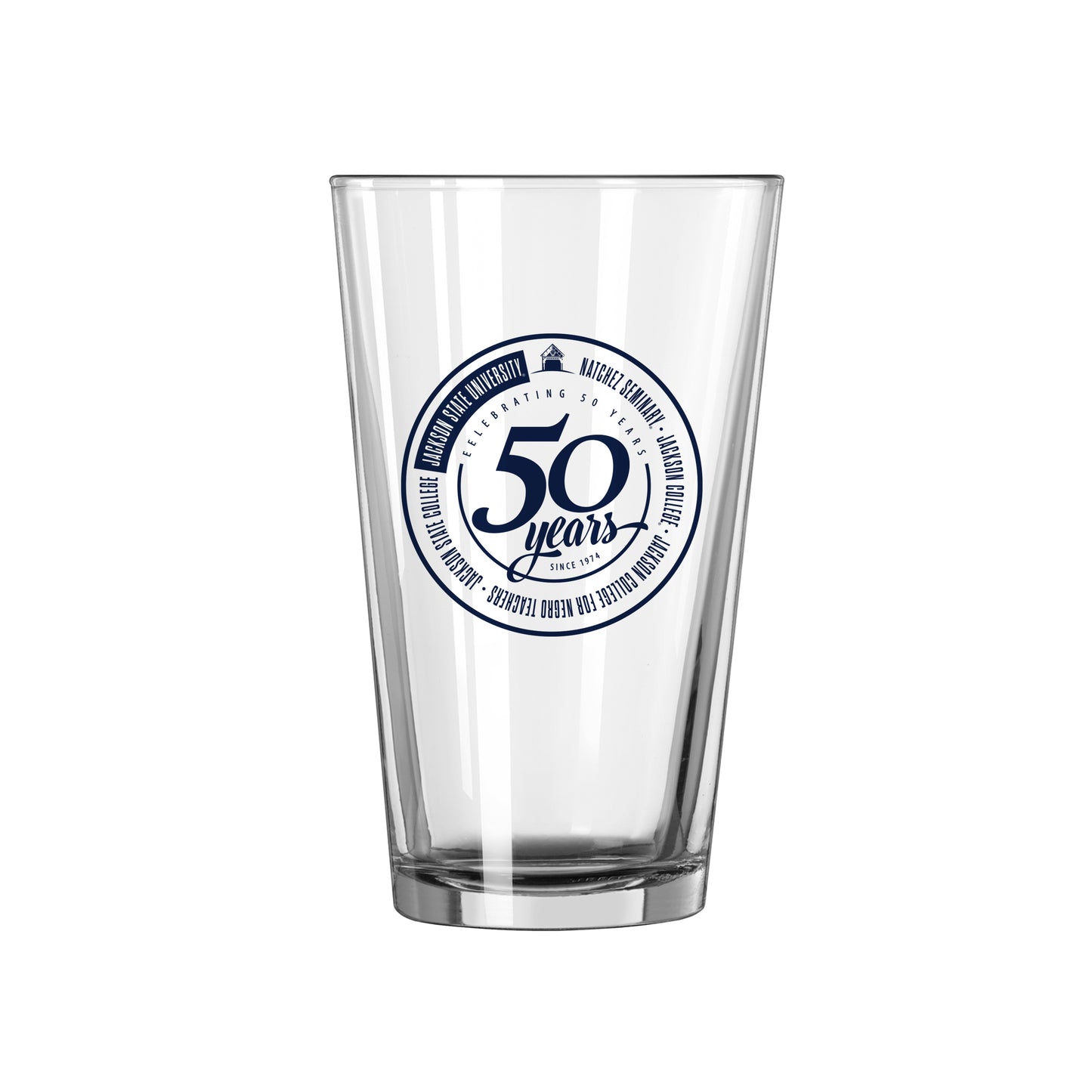 Jackson State 16oz 50 Year Mark Pint Glass