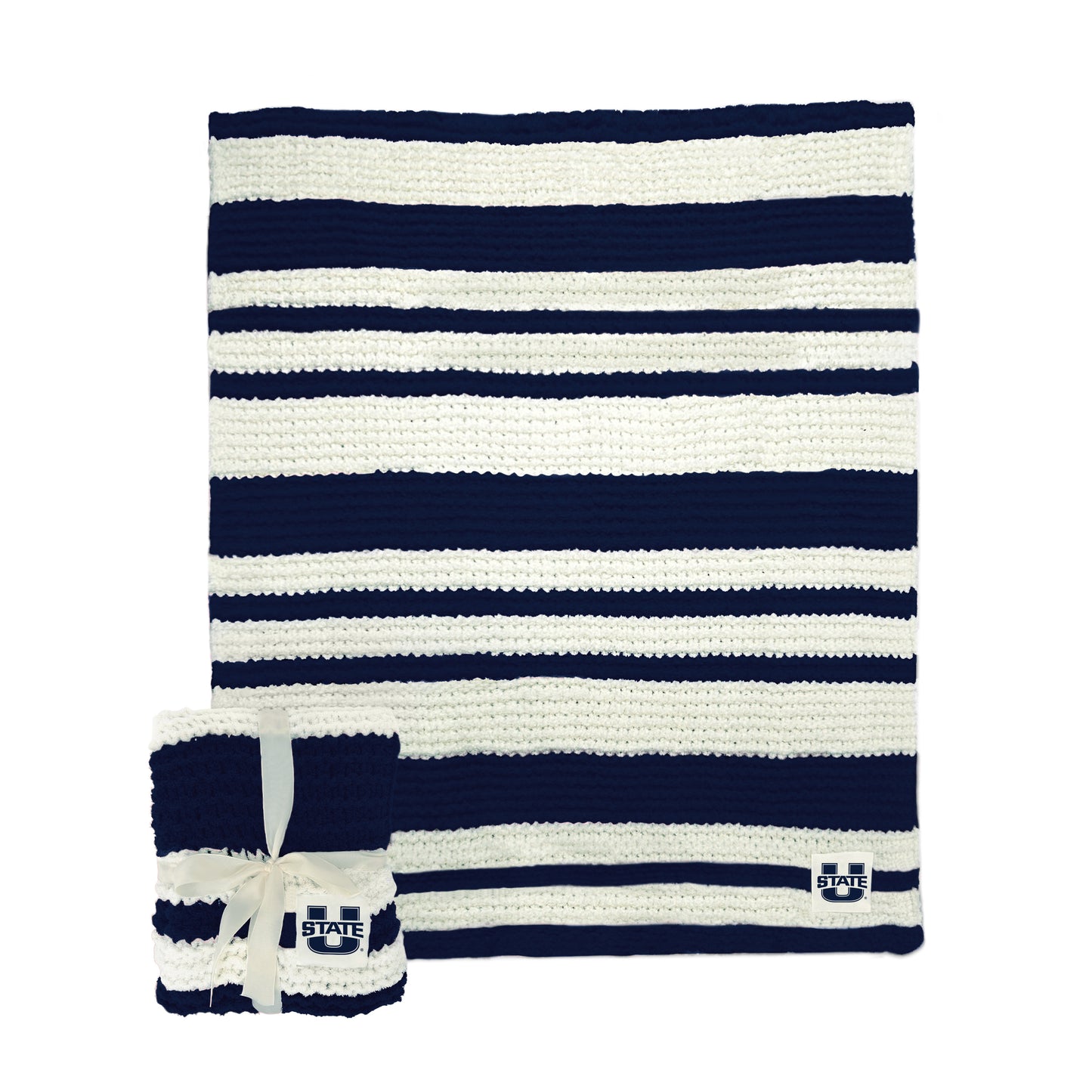 Utah State Cable Knit Throw 50x60