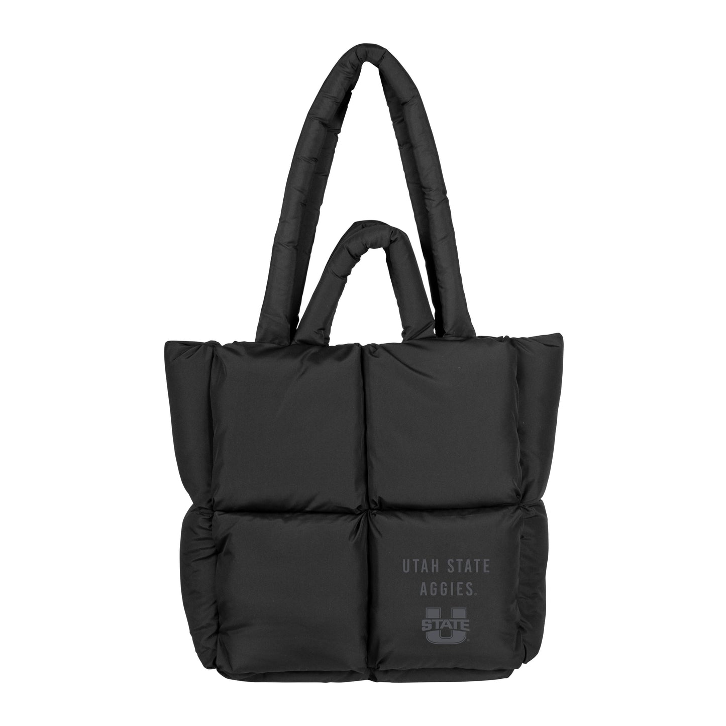 Utah State Black Puff Tote