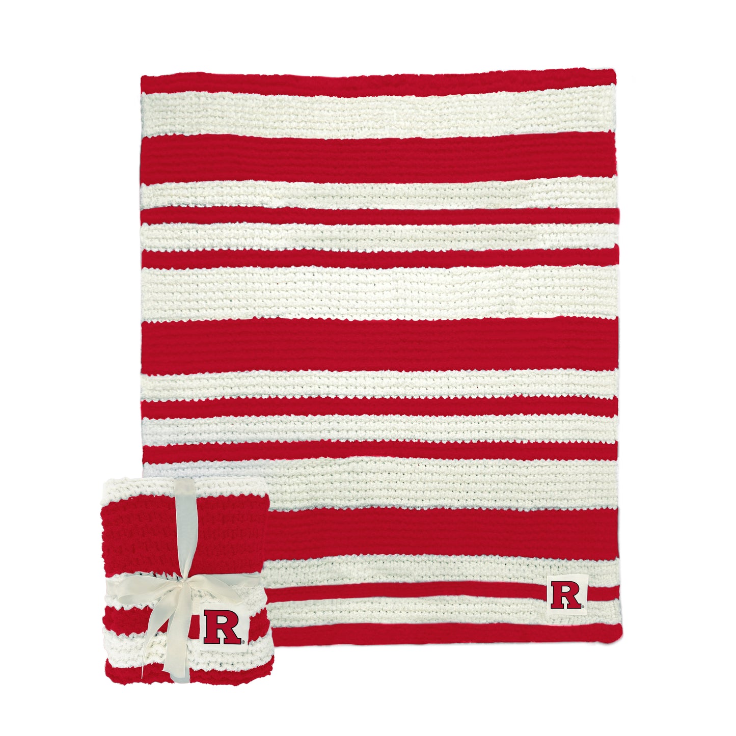 Rutgers Cable Knit Throw 50x60
