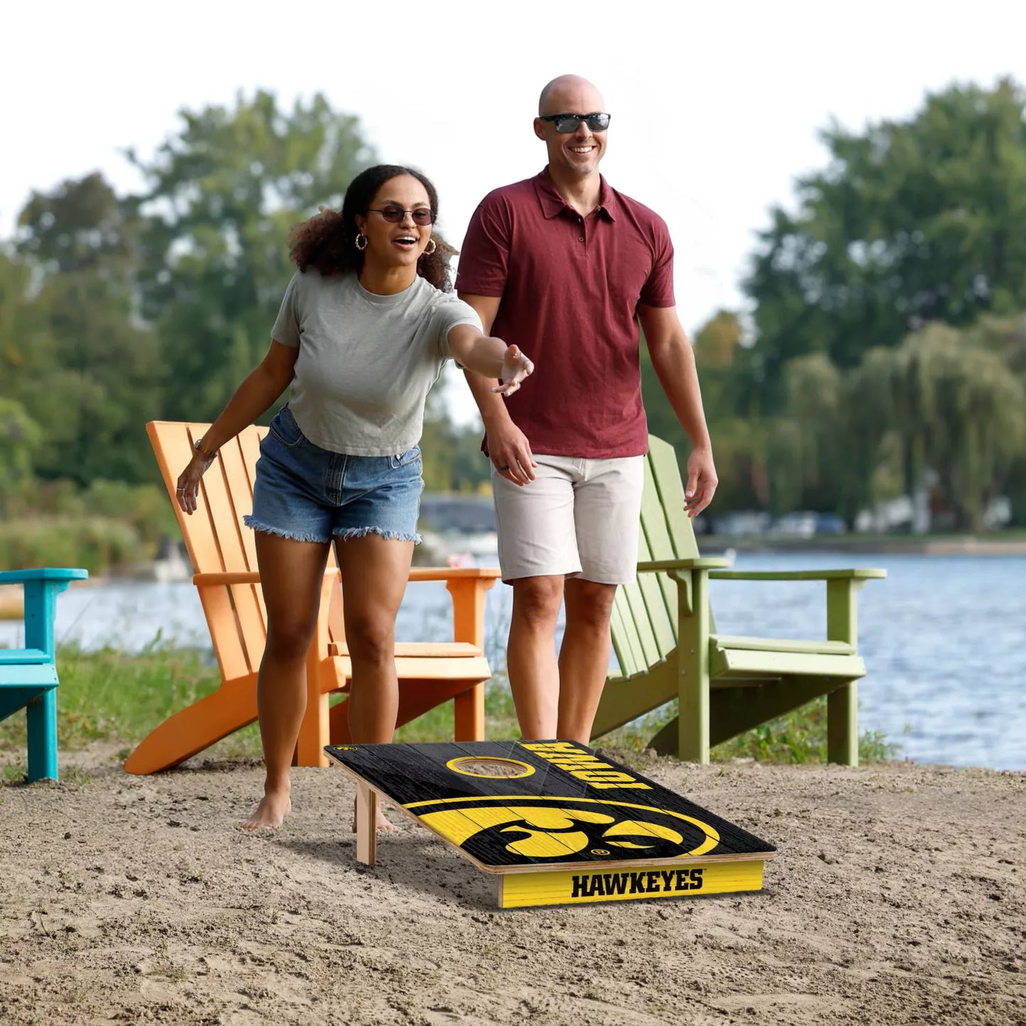NCAA Iowa Hawkeyes 2' x 3' MDF Cornhole Set