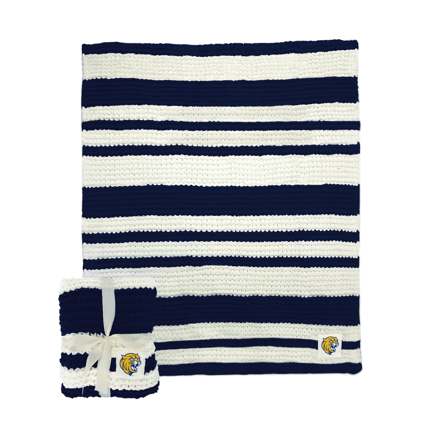 Johnson & Wales Cable Knit Throw 50x60