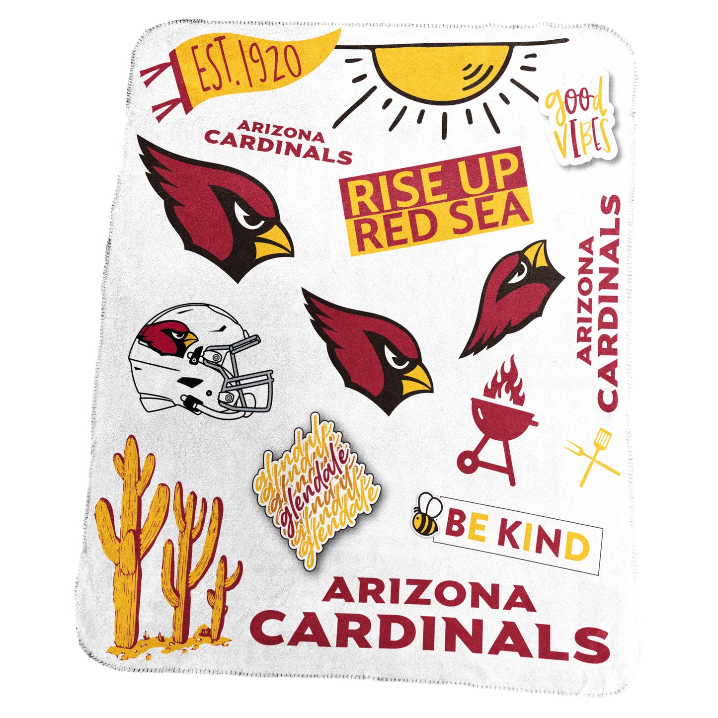 Arizona Cardinals Classic Native Fleece Throw