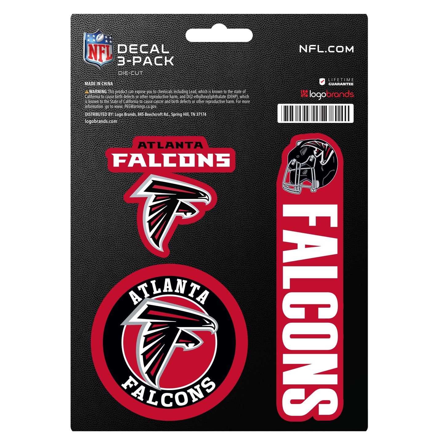 Atlanta Falcons Decal Stickers 3 Pack