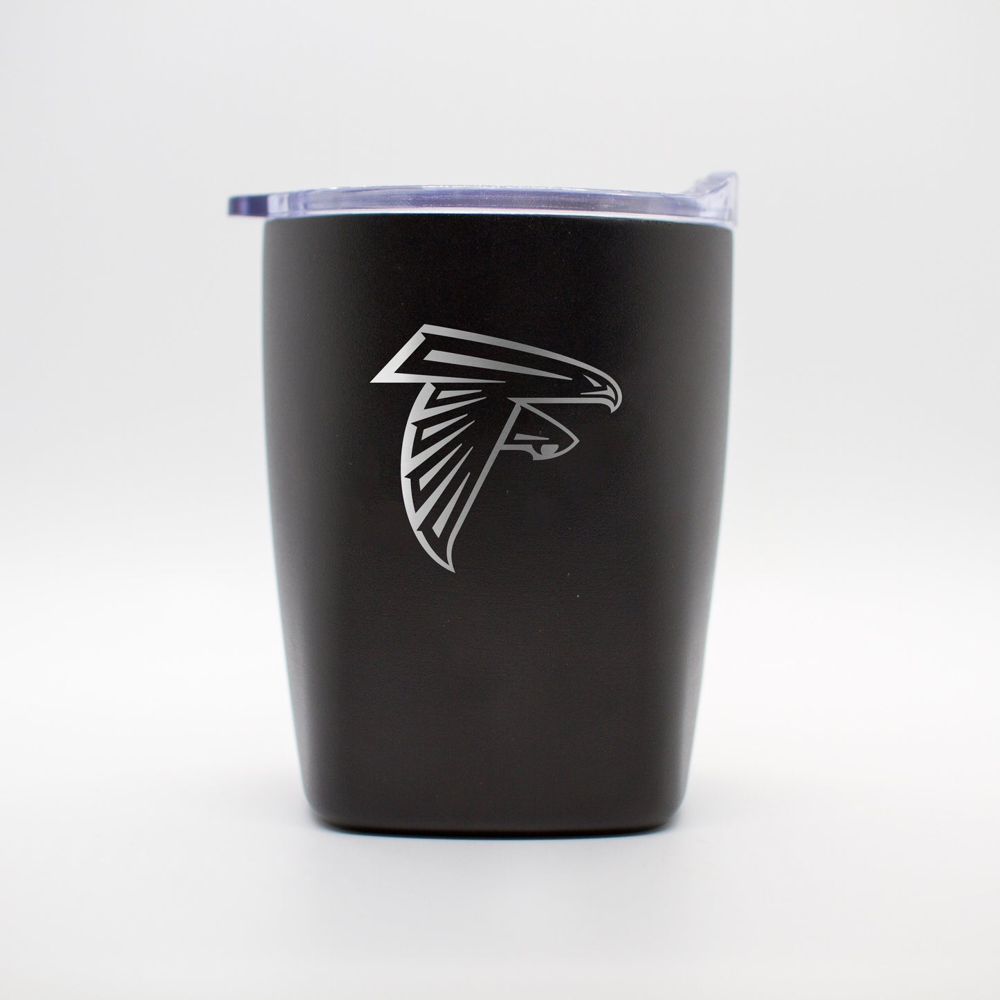Atlanta Falcons 10oz Etch Black Powder Coat Rocks Tumbler