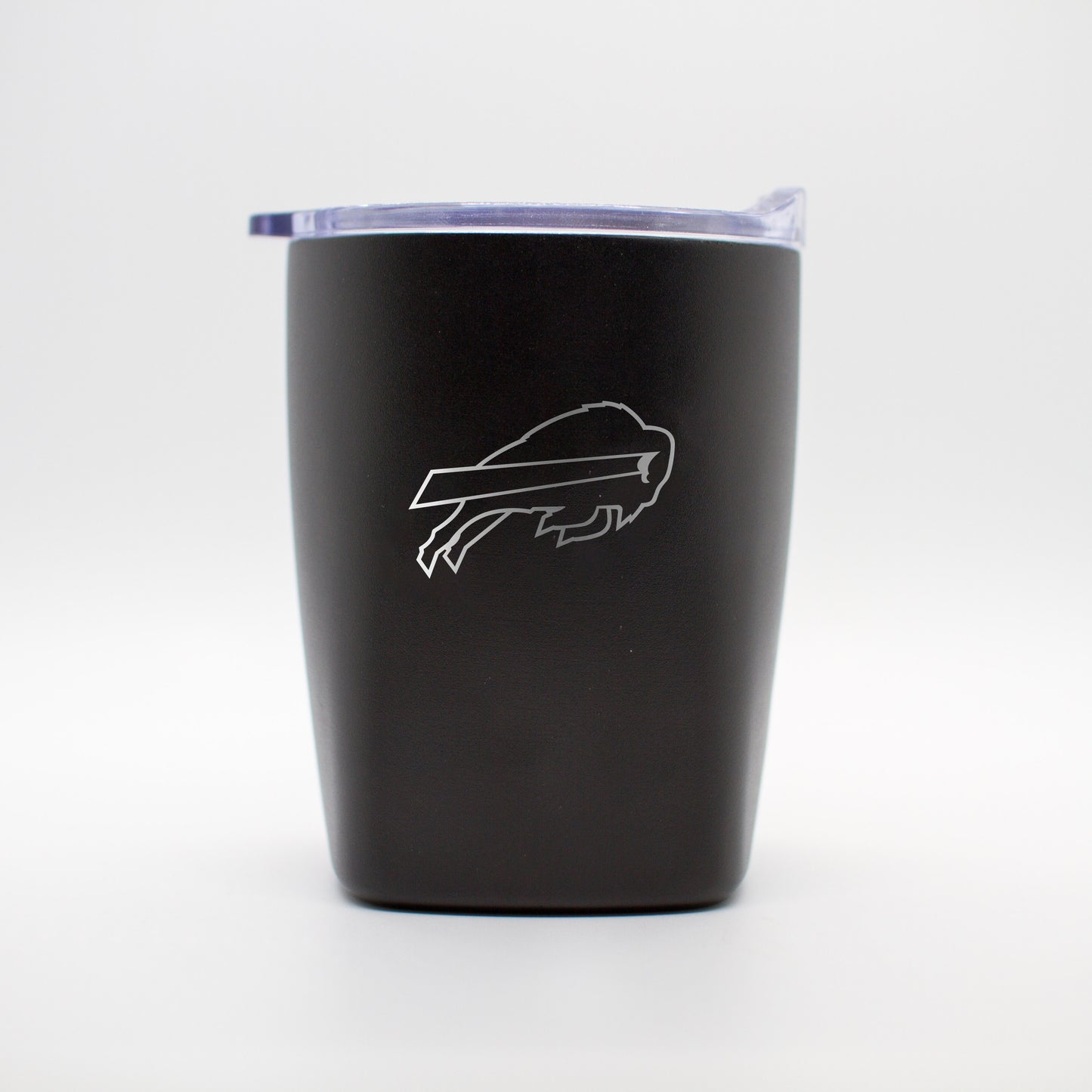 Buffalo Bills 10oz Etch Black Powder Coat Rocks Tumbler