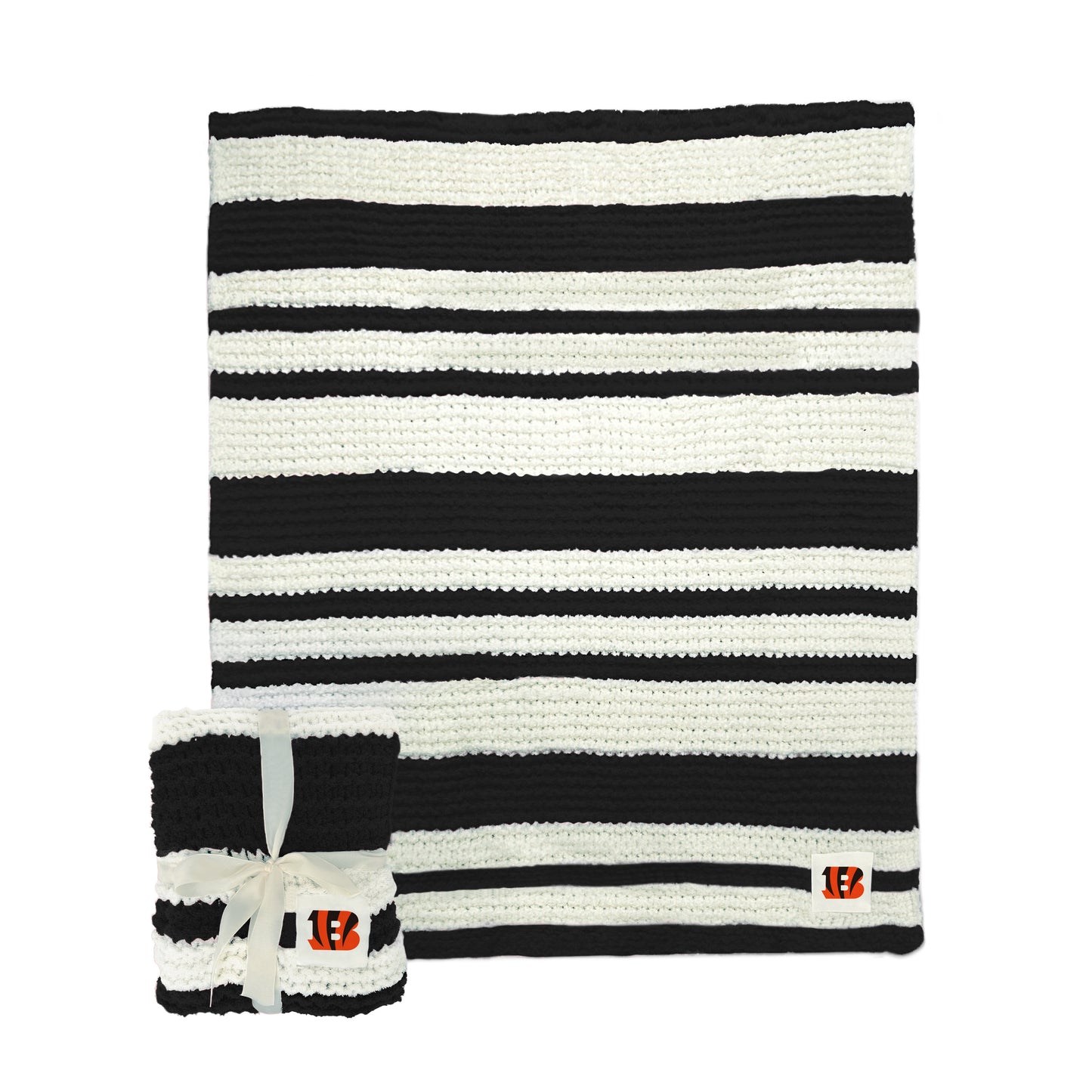Cincinnati Bengals Cable Knit Throw 50x60