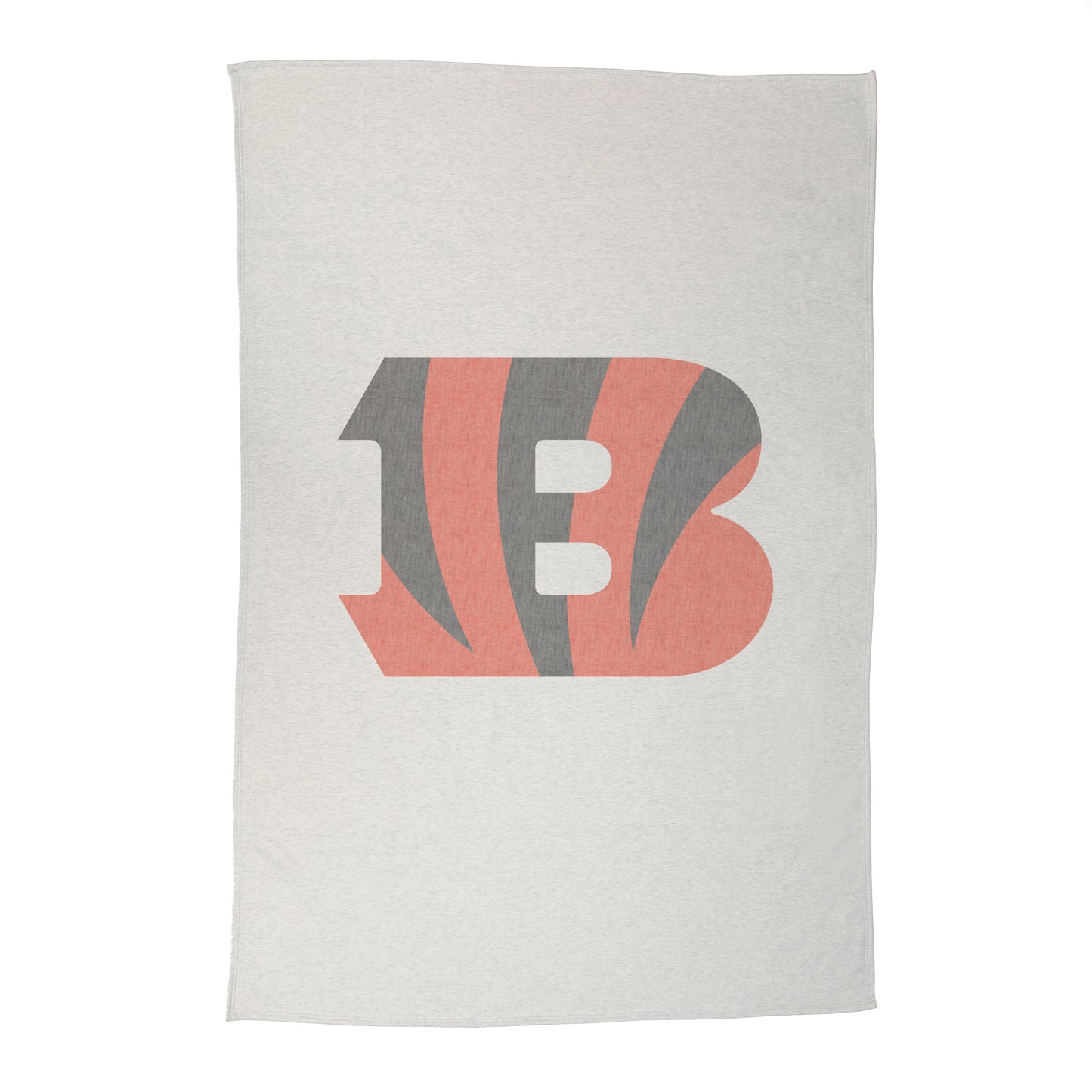 Cincinnati Bengals Oversized Logo Sublimated Sweatshirt Blanket