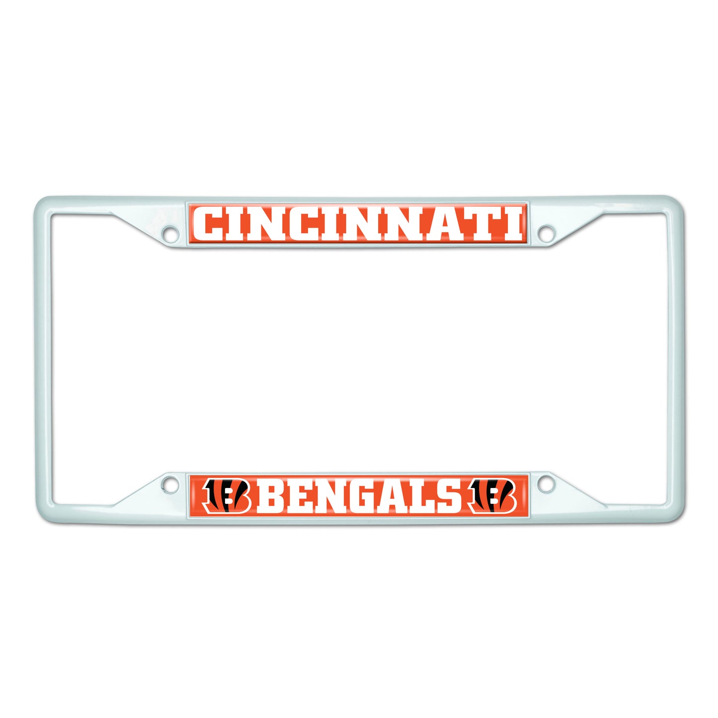 NFL - Cincinnati Bengals-White License Plate Frame