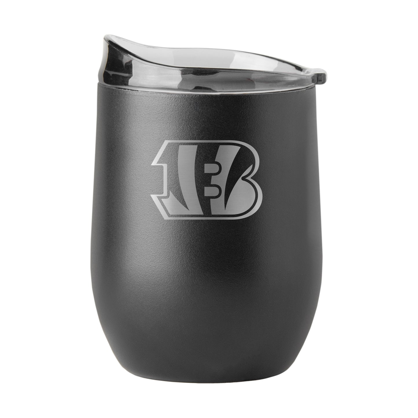 Cincinnati Bengals Black 16oz Etch Powder Coat Curved Beverage