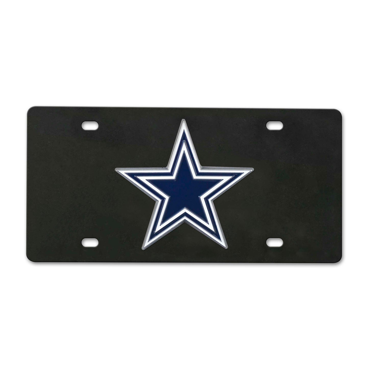 NFL - Dallas Cowboys Black Diecast License Plate
