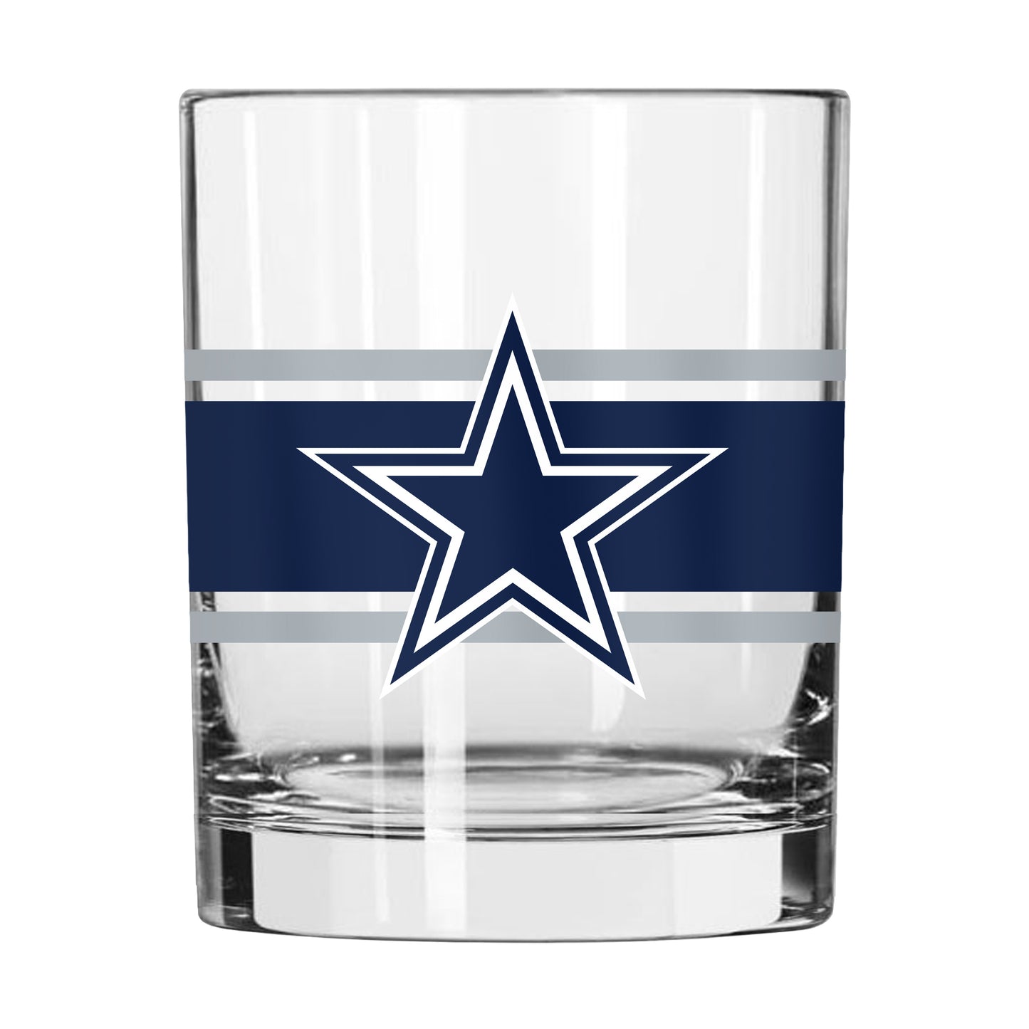 Dallas Cowboys 14oz Stripe Rocks Glass
