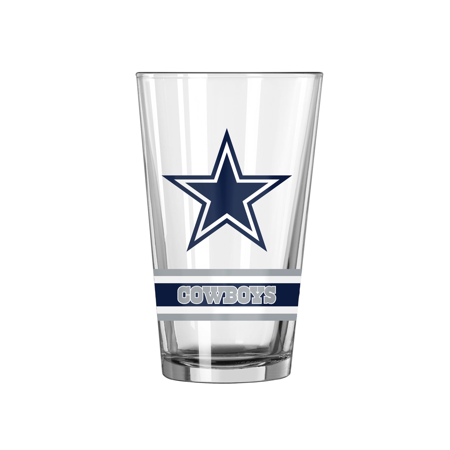 Dallas Cowboys 16oz Gameday Stripe Pint Glass