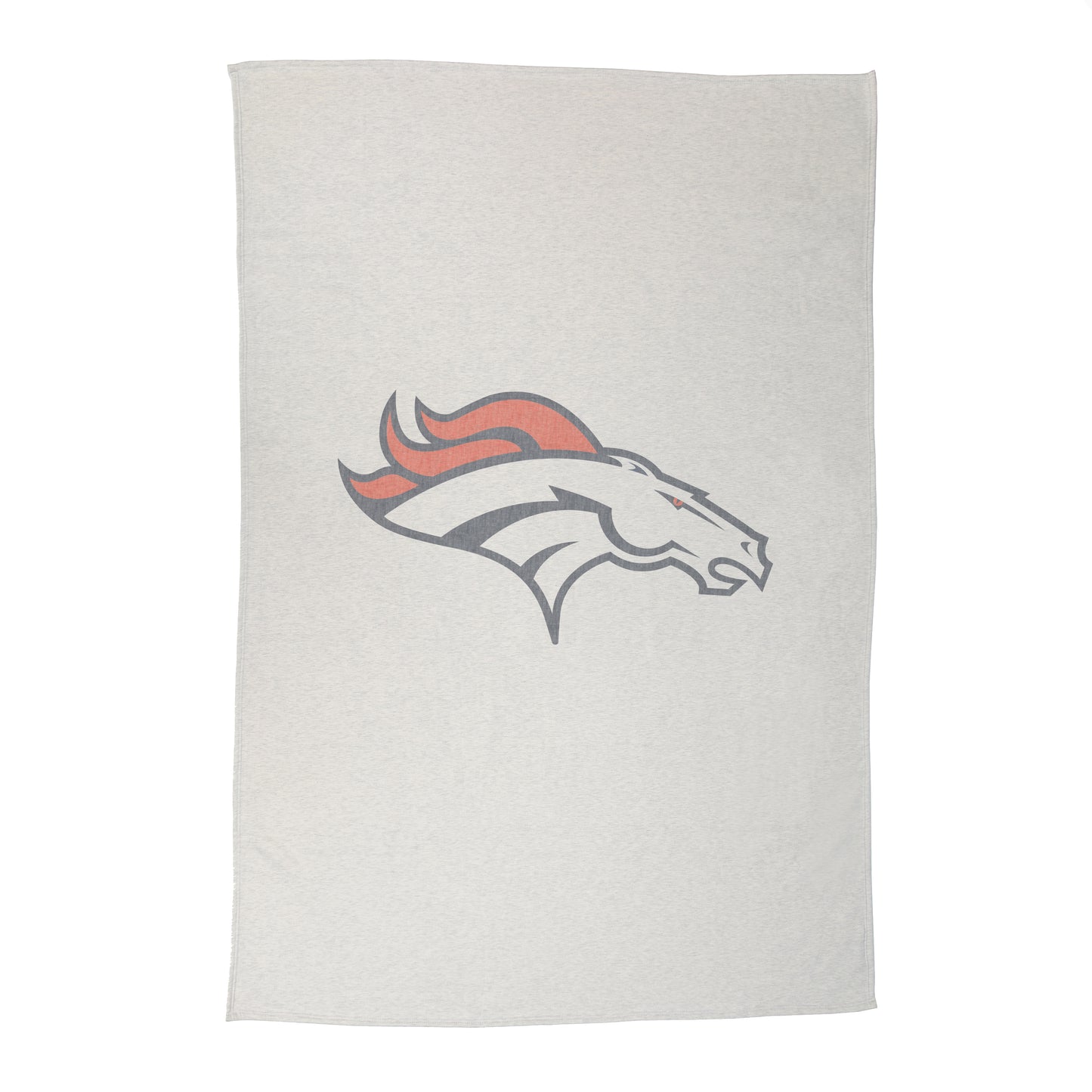 Denver Broncos Oversized Logo Sublimated Sweatshirt Blanket