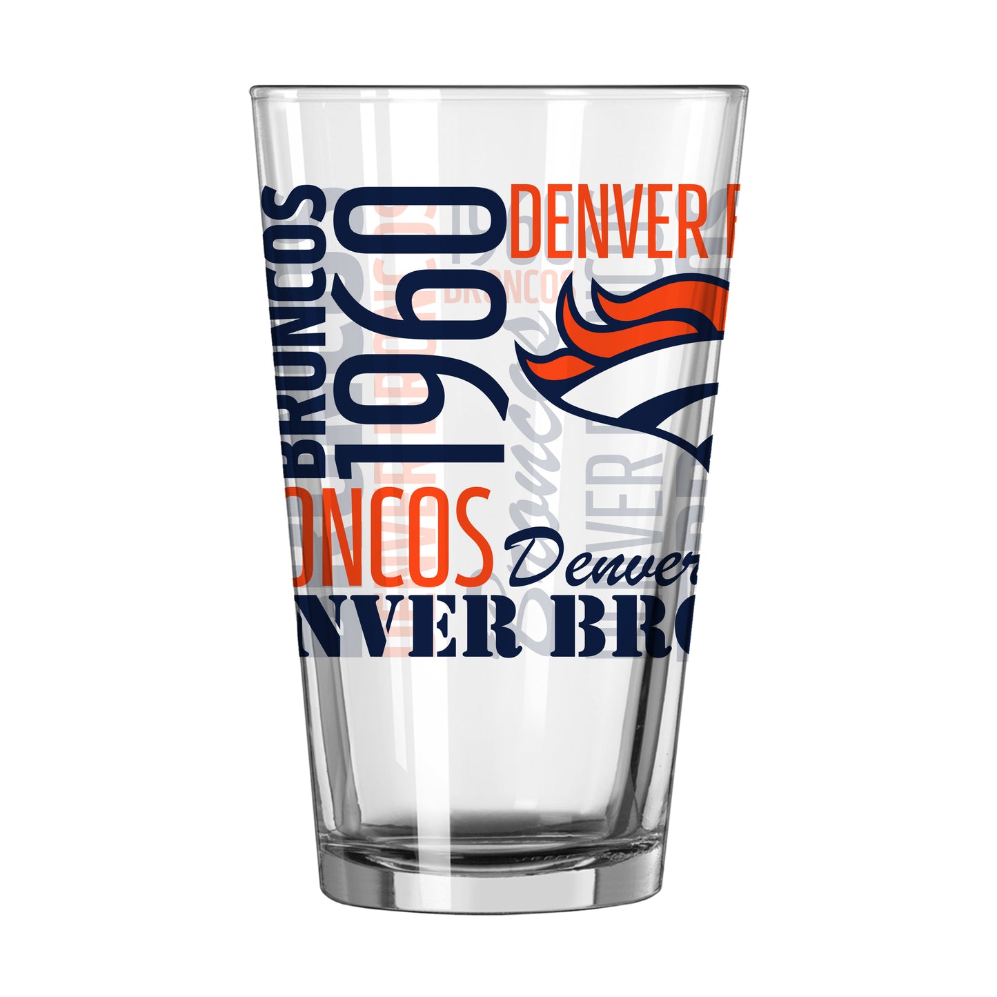 Denver Broncos 16oz Spirit Pint Glass