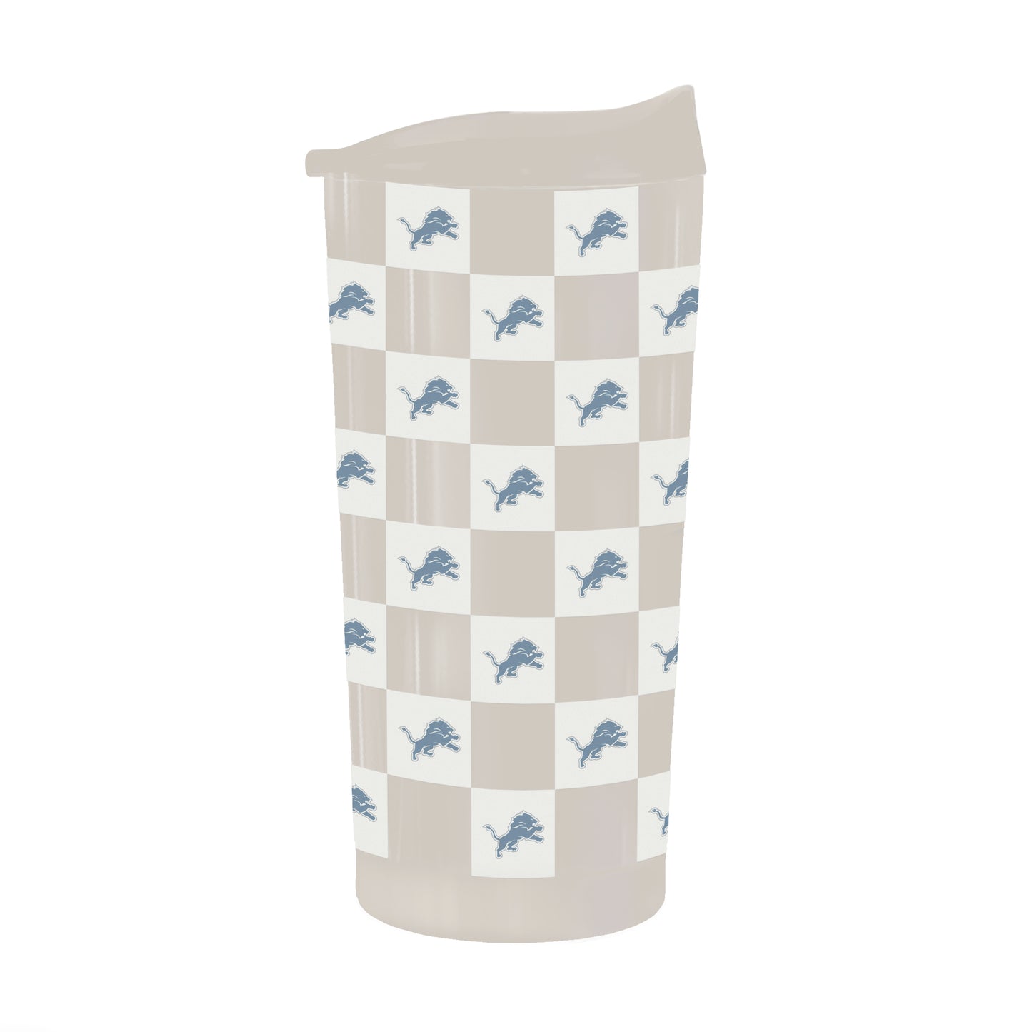 Detroit Lions 20oz Neutral Check Powder Coat Tumbler
