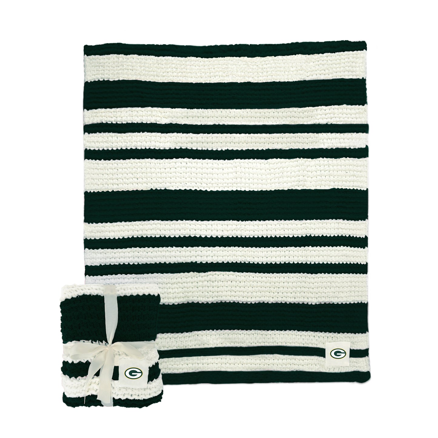 Green Bay Packers Cable Knit Throw 50x60