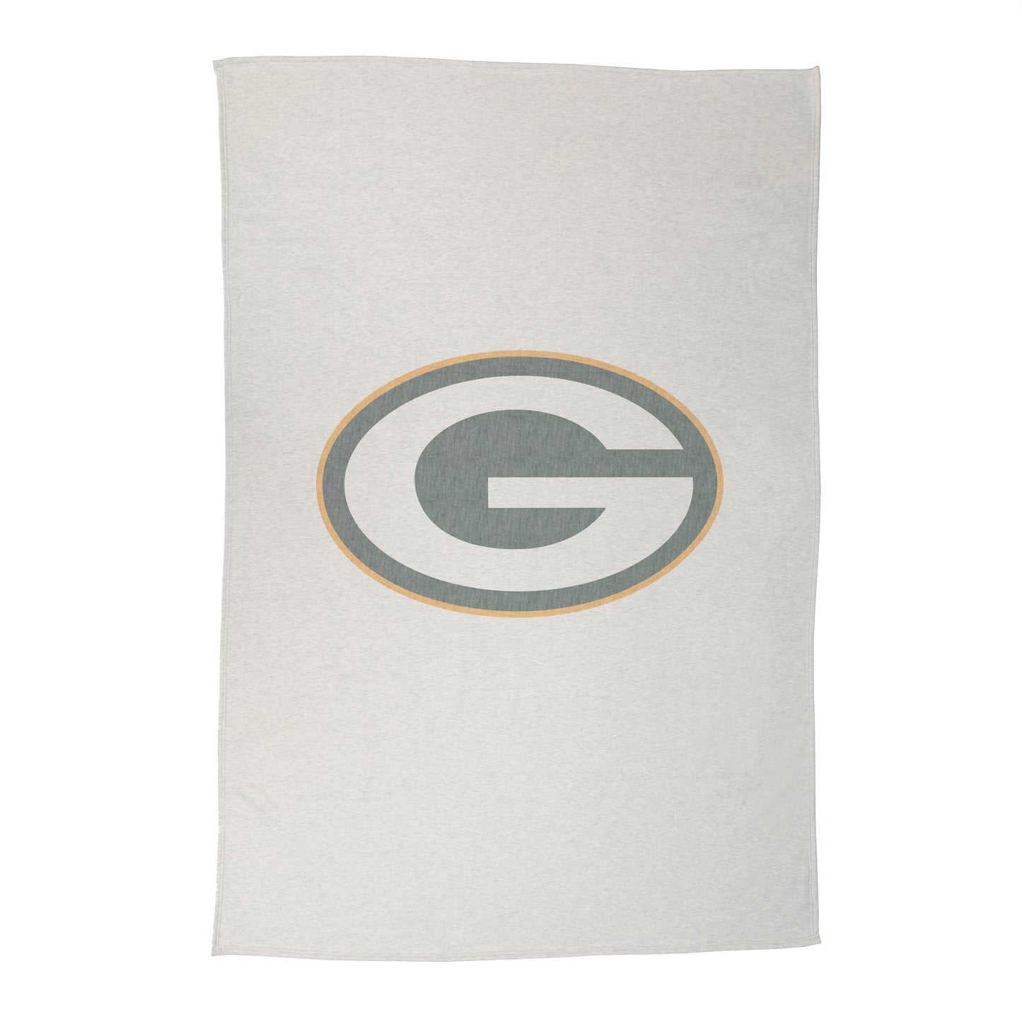 Green Bay Packers Oversized Logo Sublimated Sweatshirt Blanket