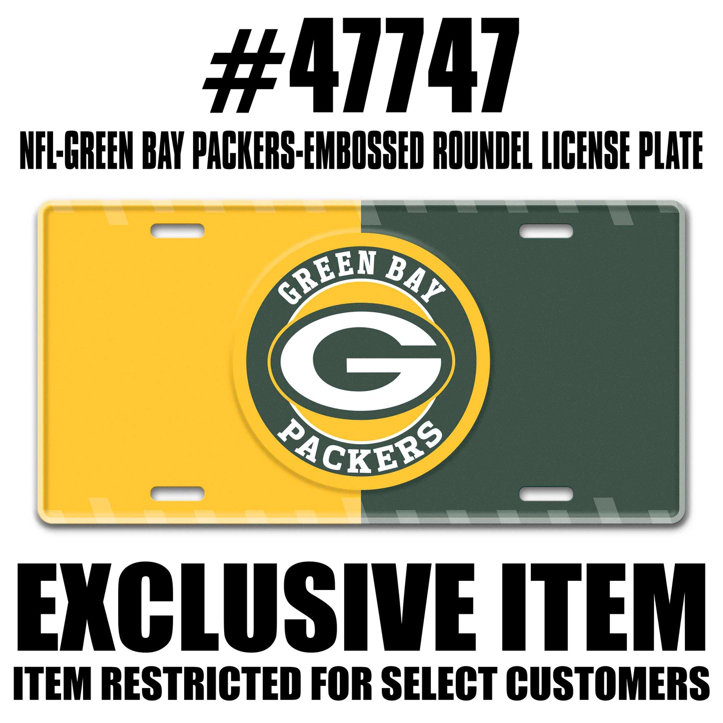 NFL - Green Bay Packers Embossed Roundel License Plate